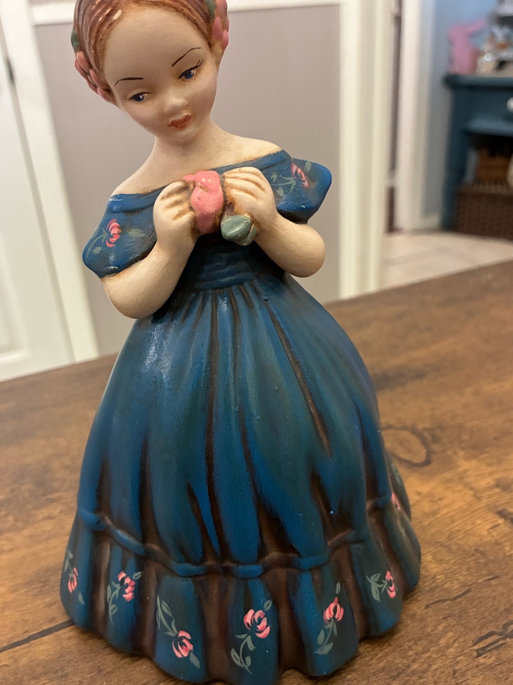 Vintage Southern Belle Ceramic Girl Figurine